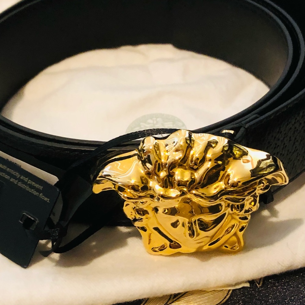 Versace Palazzo Calf Leather Belt-  NWT 💎🔥100cm